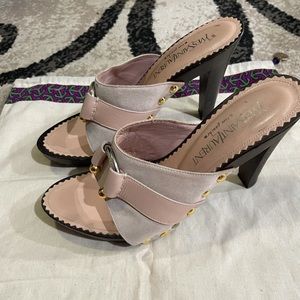 Yves Saint Laurent New Blush Pink Open Toe Mule Heels size 39